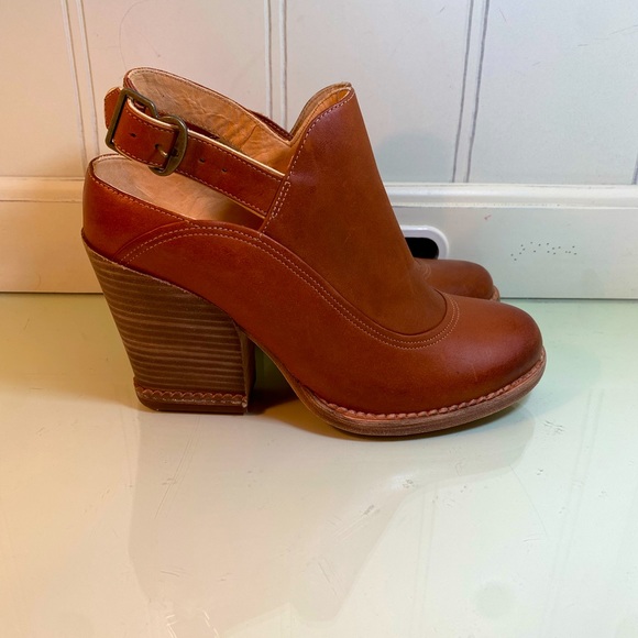 Timberland Marge Tan Sling back stacked heel boot/shoe
